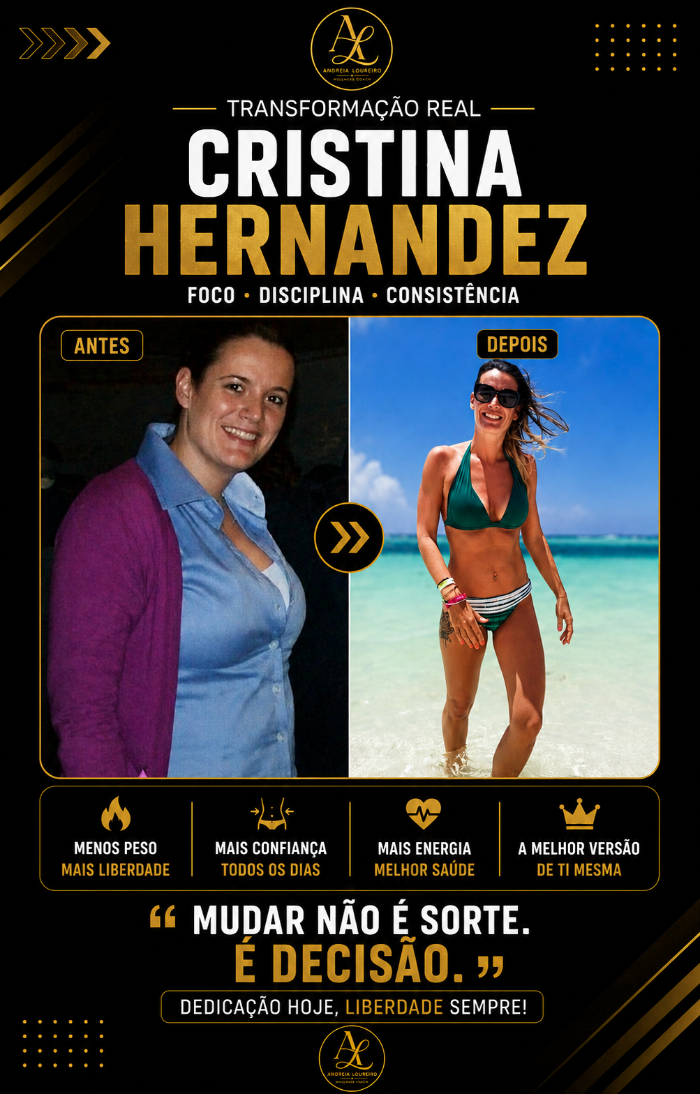 Transformação real de Cristina Hernandez